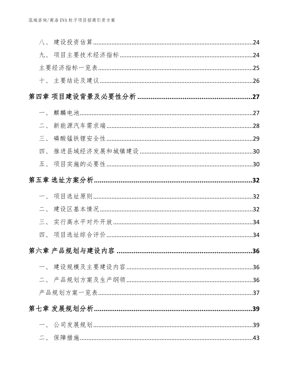 商洛EVA粒子项目招商引资方案模板范文_第2页