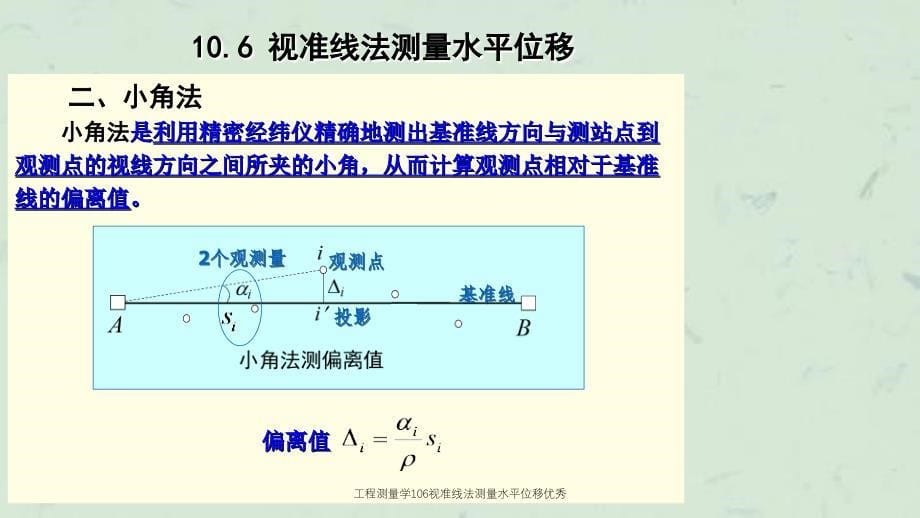 工程测量学106视准线法测量水平位移优秀课件_第5页