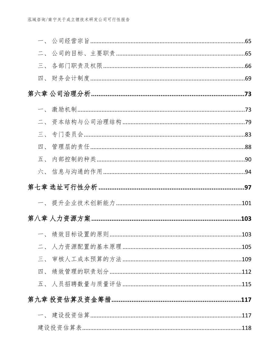 南宁关于成立锂技术研发公司可行性报告参考模板_第5页