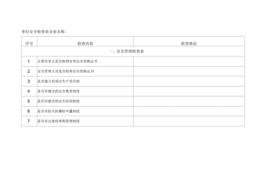 液氨使用储存单位安全检查表_第1页