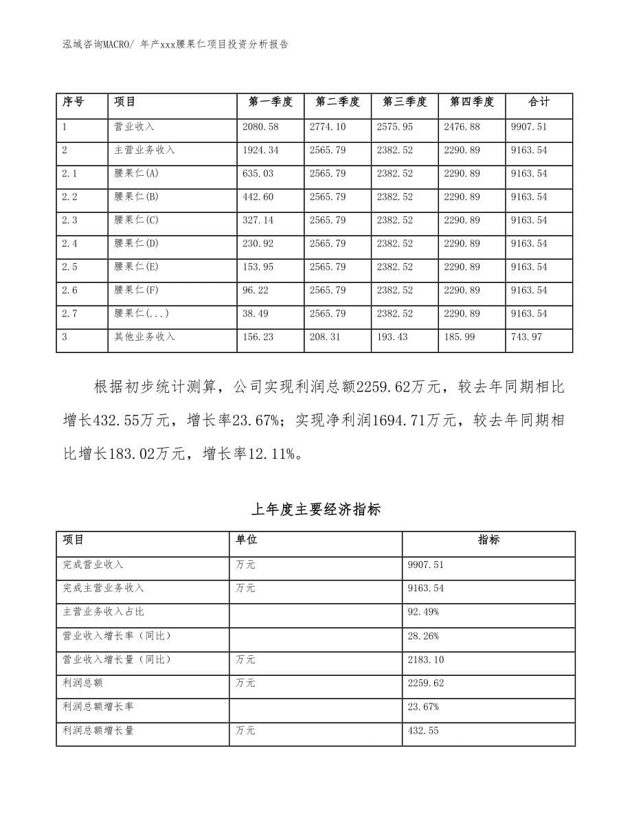 年产xxx腰果仁项目投资分析报告.docx_第5页