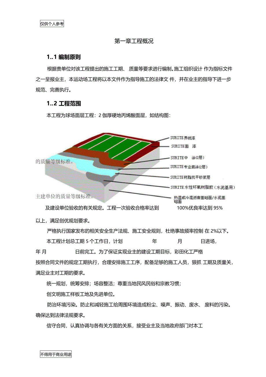 篮球场地面丙烯酸涂料施工_第2页