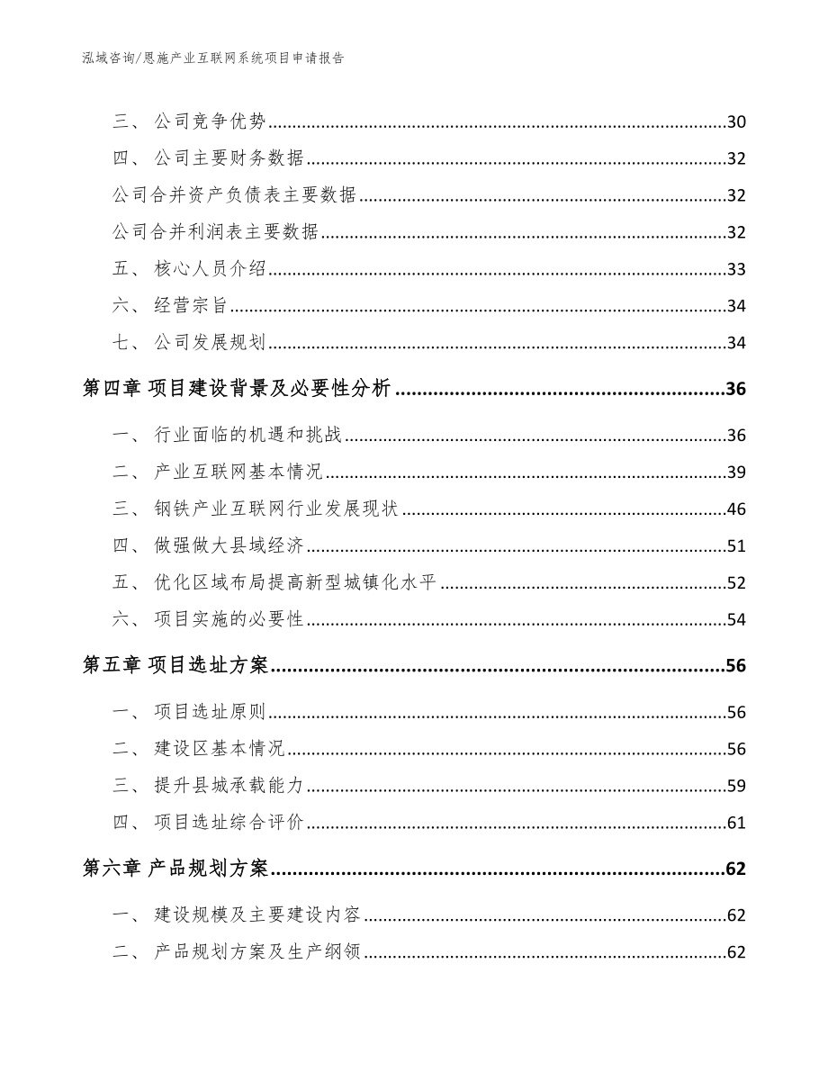 恩施产业互联网系统项目申请报告范文模板_第2页