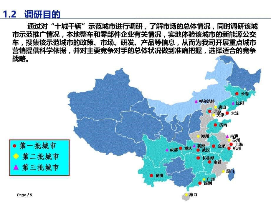 十城千辆示范城市节能与新能源汽车示范推广情况调研报告课件_第5页