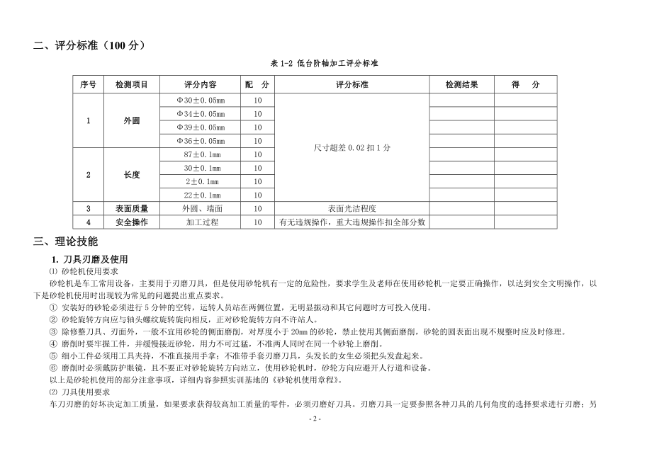 车工项目课程设计_第2页