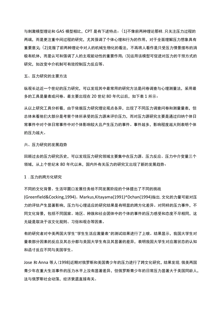 心理压力研究综述_第4页