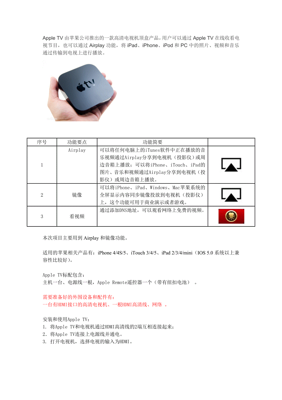 APPLE TV使用方法_第1页