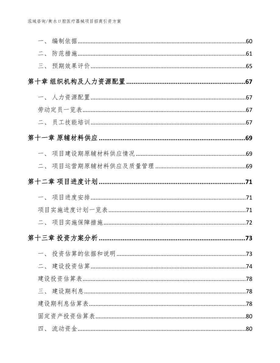 衡水口腔医疗器械项目招商引资方案_模板参考_第3页