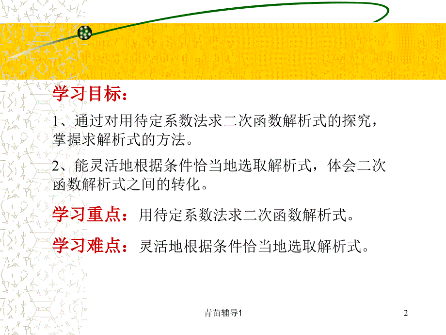 用待定系数法求二次函数的解析式(作课)ppt【主要内容】_第2页