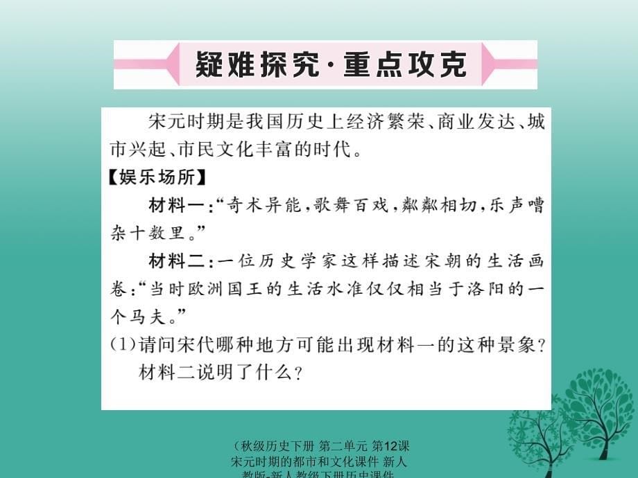 最新历史下册第二单元第12课宋元时期的都市和文化课件新人教版新人教级下册历史课件_第5页