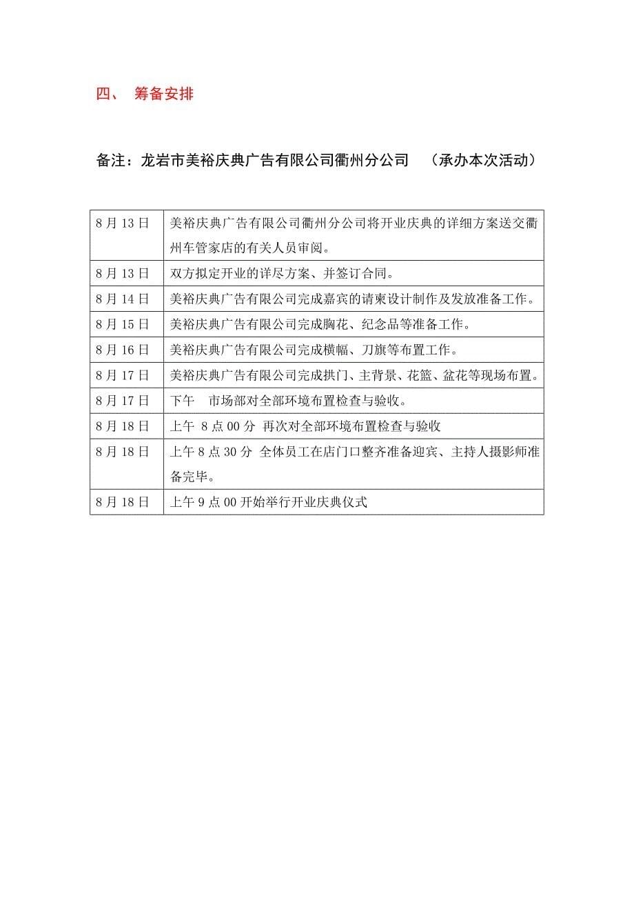 精品资料（2021-2022年收藏）汽车开业方案模板_第5页