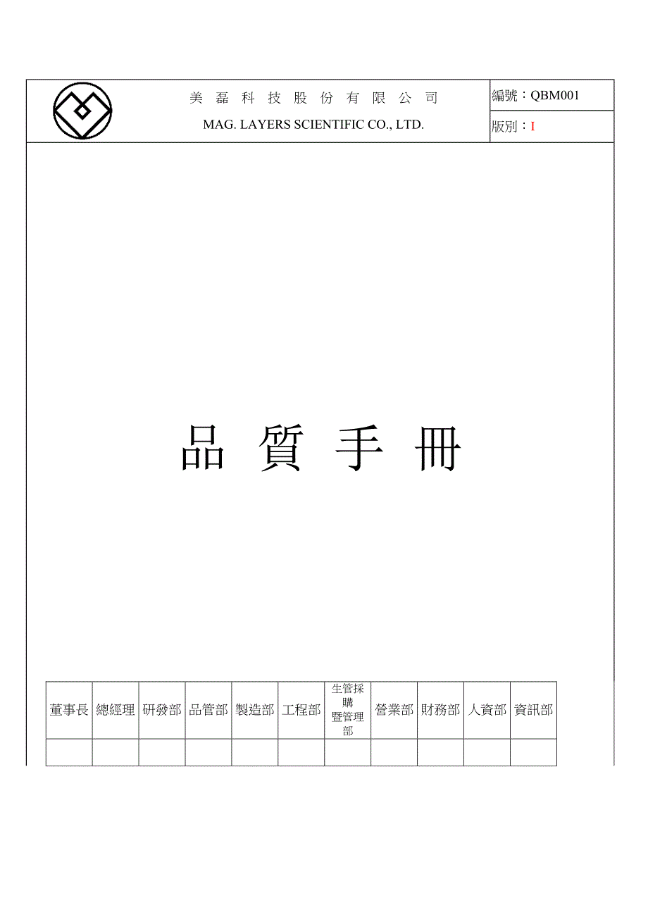 XX科技股份有限公司品质手册(62)(1)_第1页