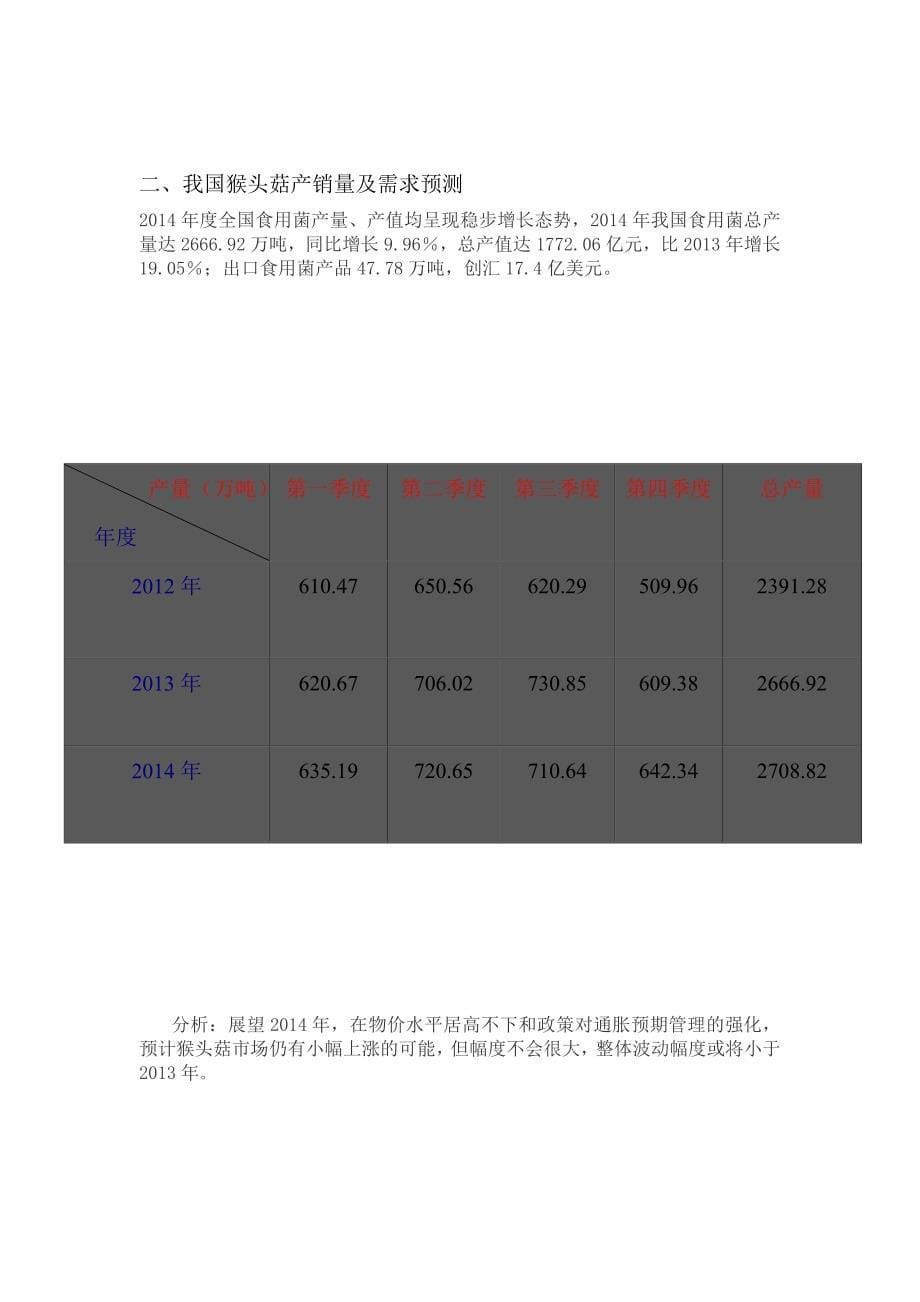 猴头菇市场营销调研计划书_第5页