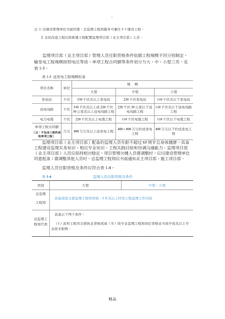 201X标准化监理项目部业主项目部人员配置标准_第4页