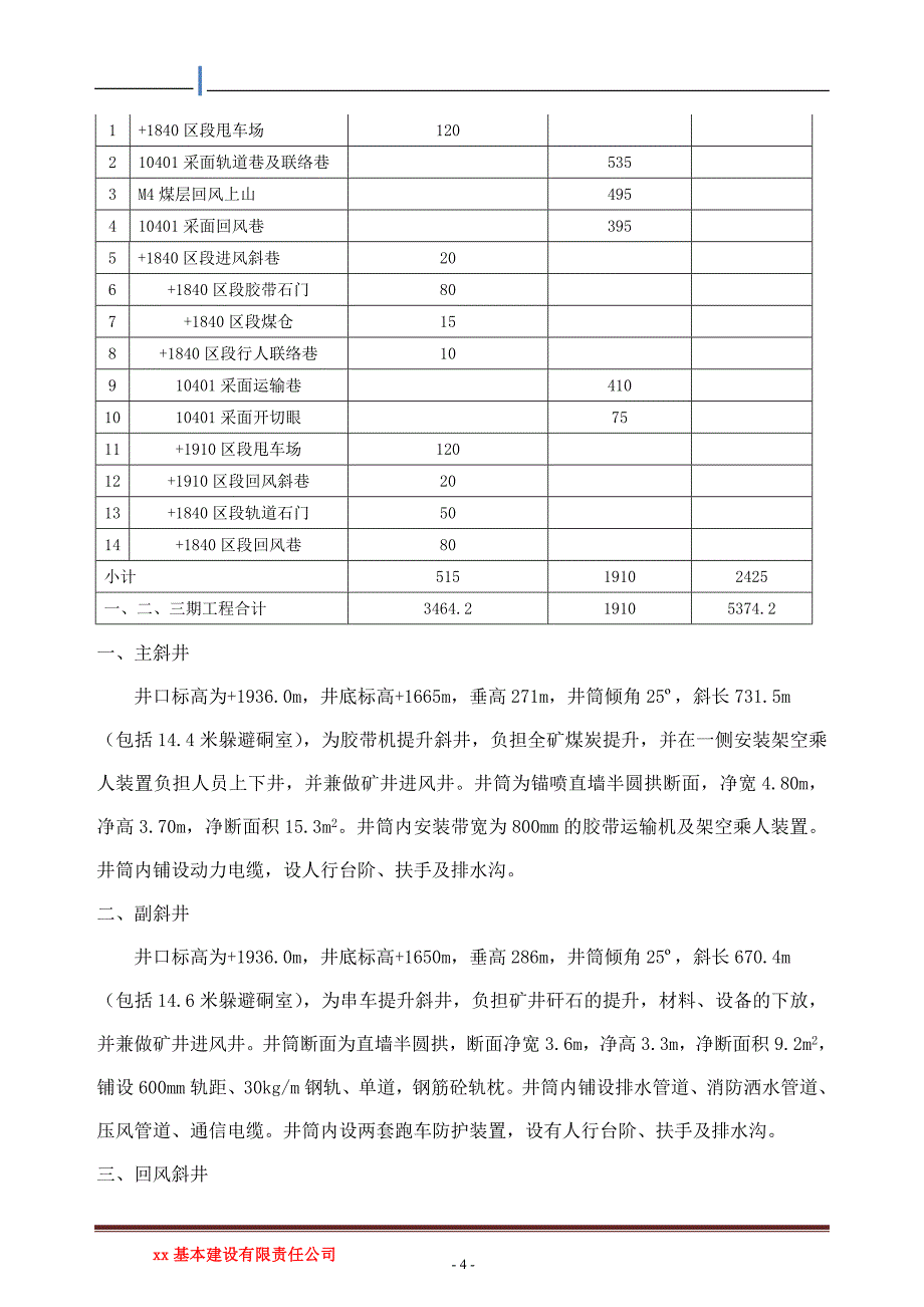 xx煤矿一号井施工组织设计_第4页