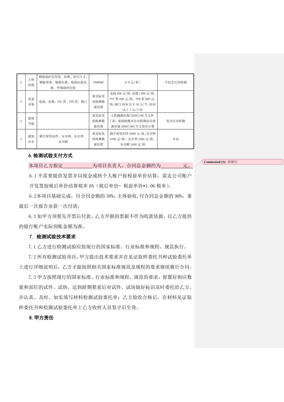 长沙市开福区中岭农民安置房检测合同_第4页