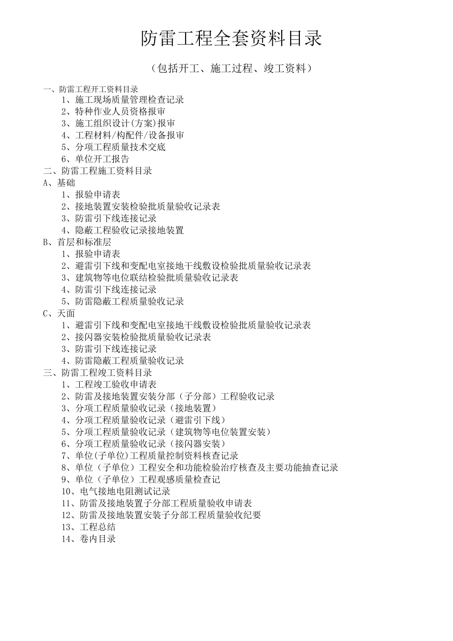 防雷工程全套资料(综合版)_第1页