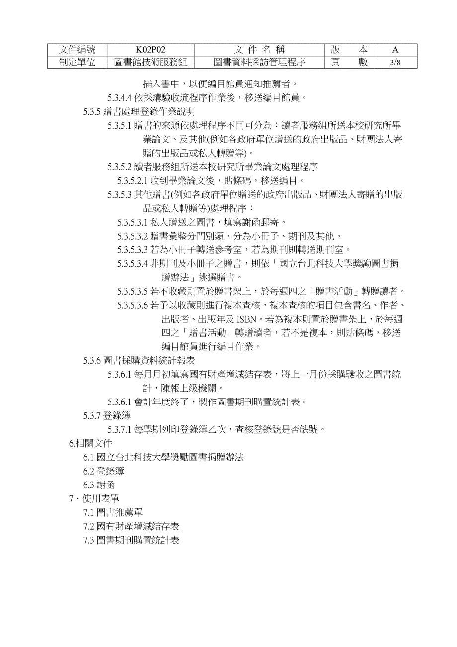 【经管励志】1K02P02圖書資料採訪管理程序A_第5页