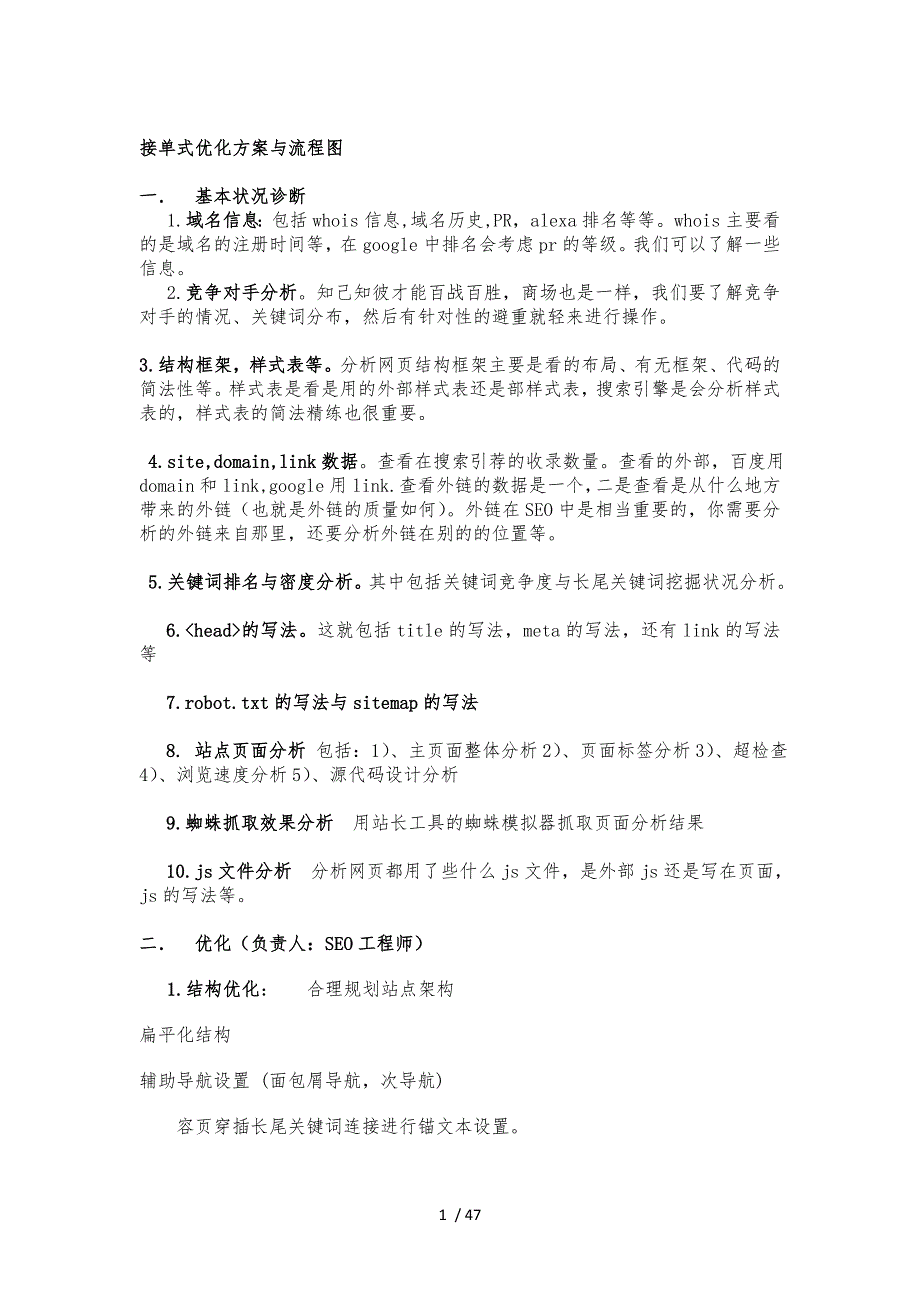 接单式网站优化方案与流程图_第1页