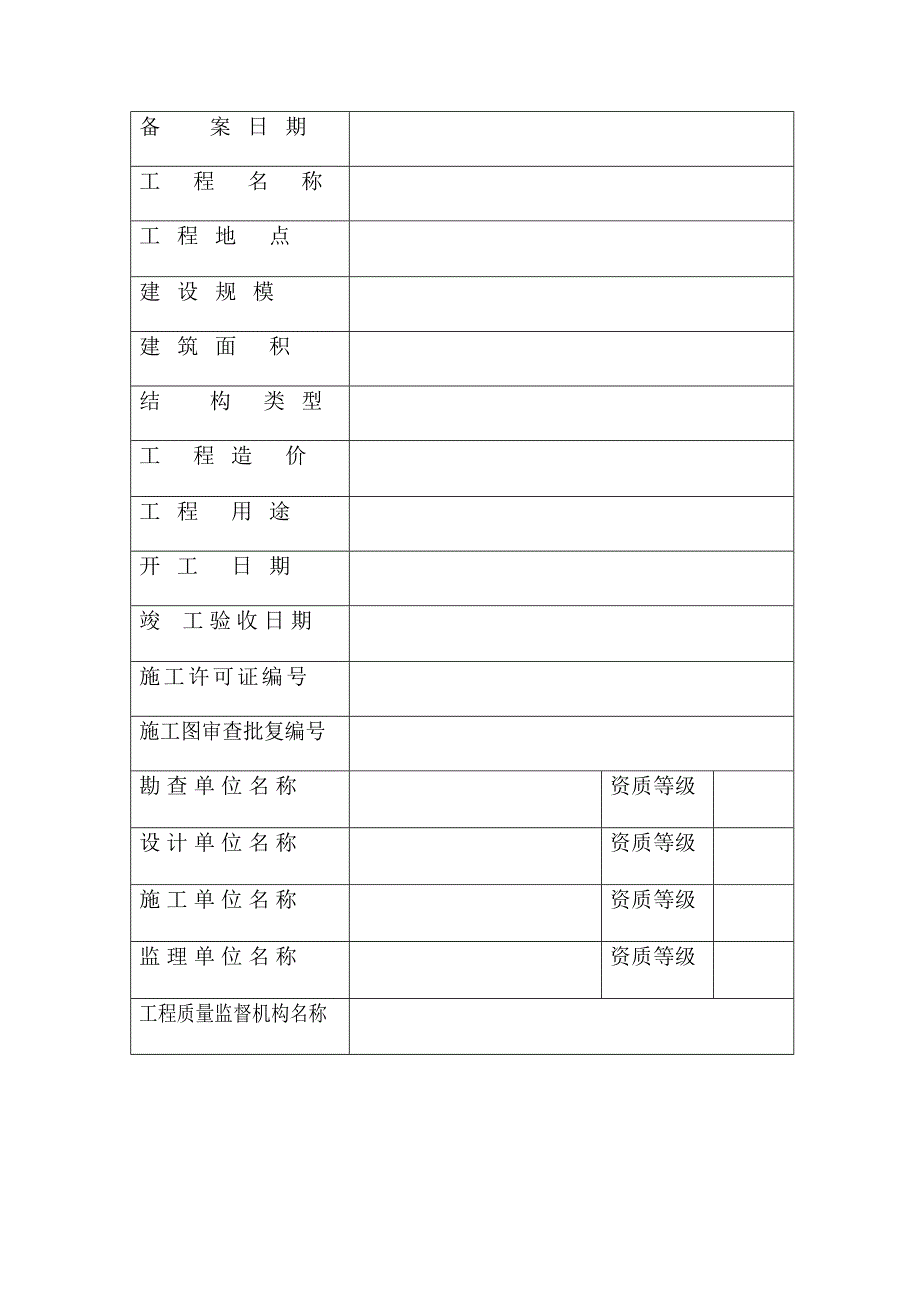 甘肃省建设工程竣工验收备案表模板_第3页