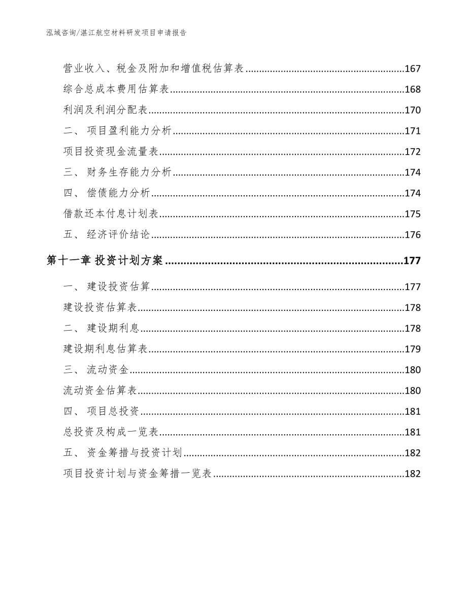 湛江航空材料研发项目申请报告【模板】_第5页