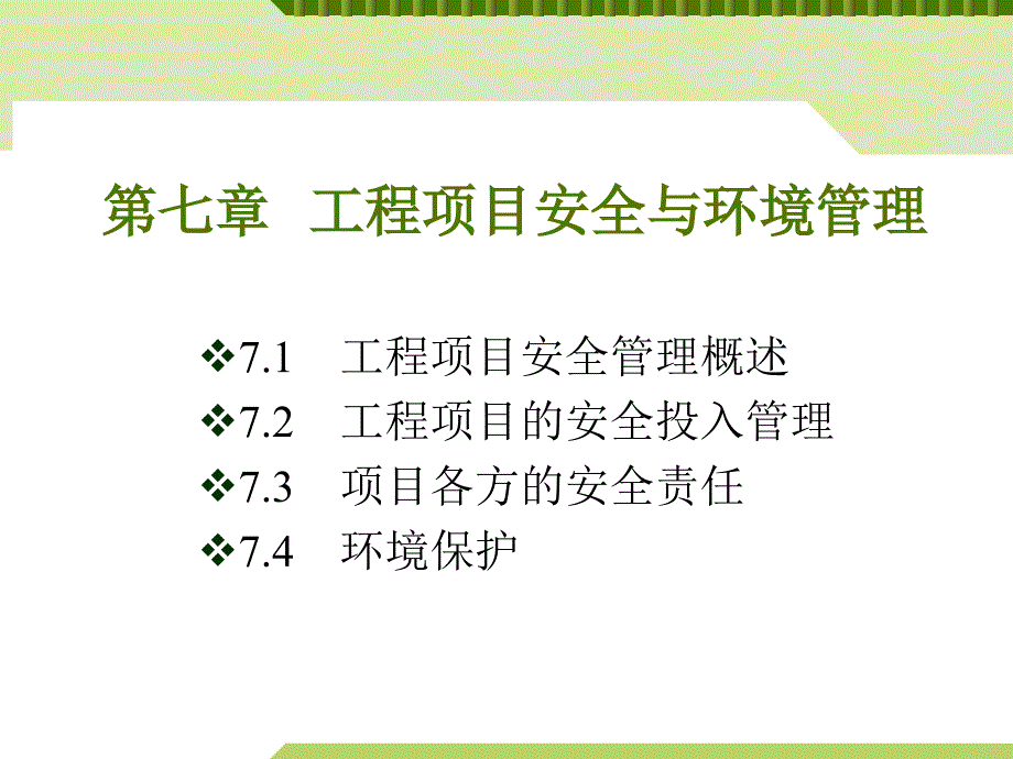 工程项目管理工程项目安全与环境管理_第1页