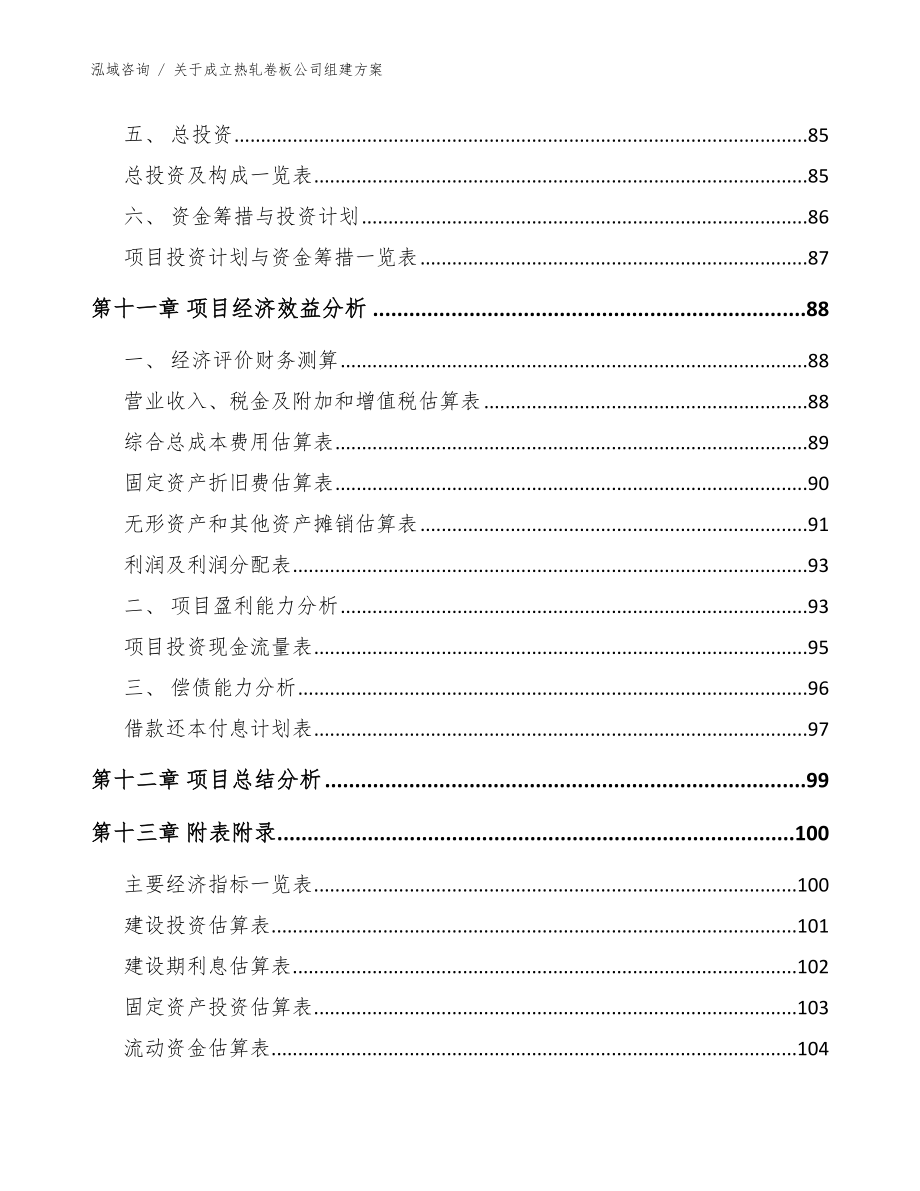 关于成立热轧卷板公司组建方案模板参考_第5页