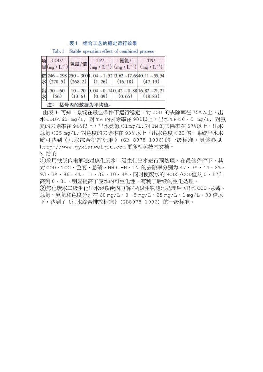 焦化厂废水深度处理工艺_第5页