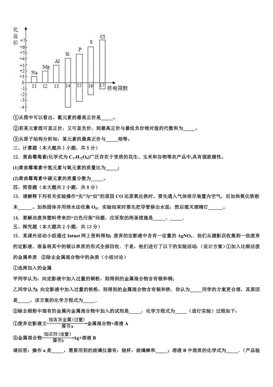 湖南省长沙麓山国际实验校2022-2023学年中考化学全真模拟试卷含解析_第3页