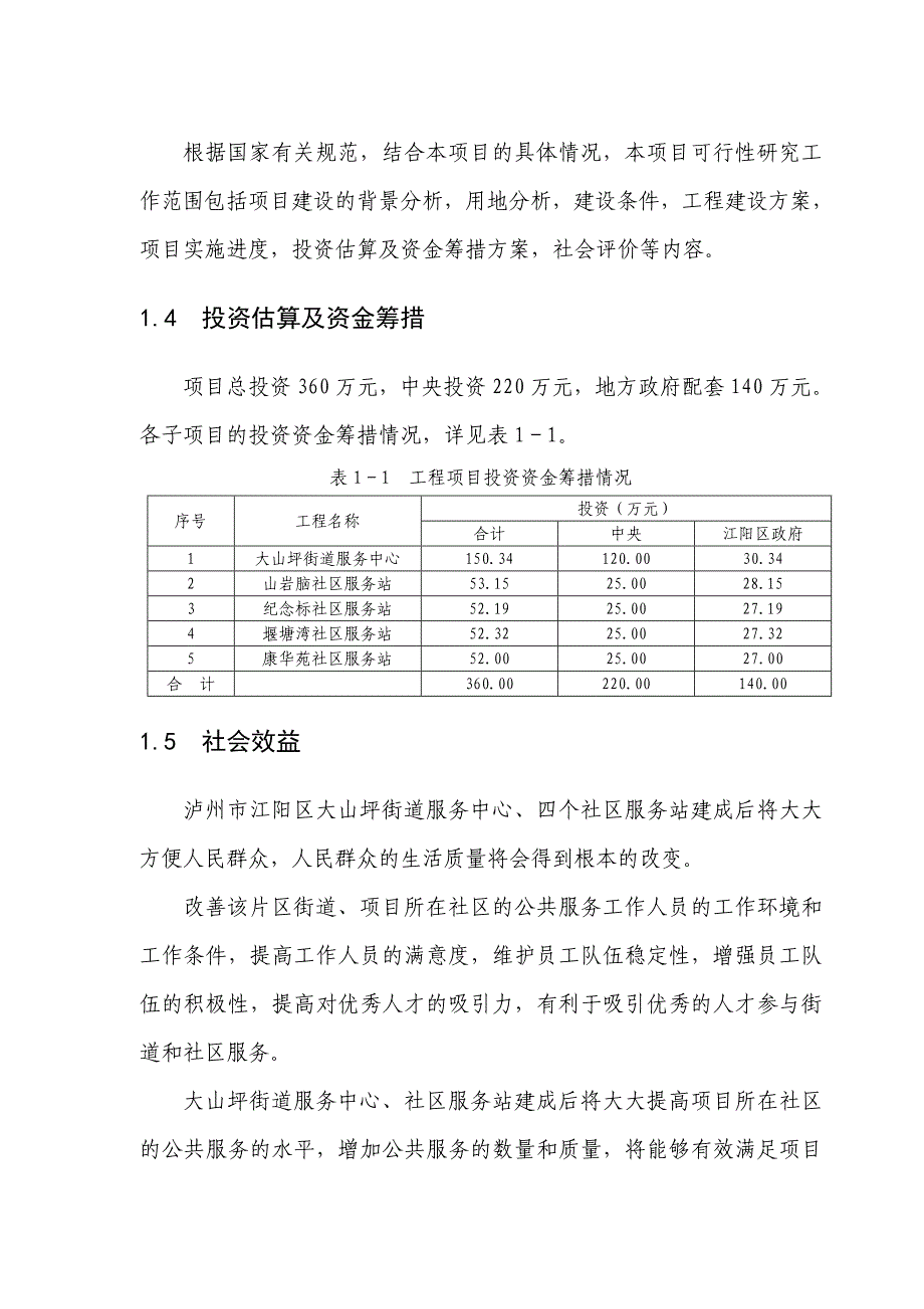 社区服务设施建设项目可行性研究报告_第4页