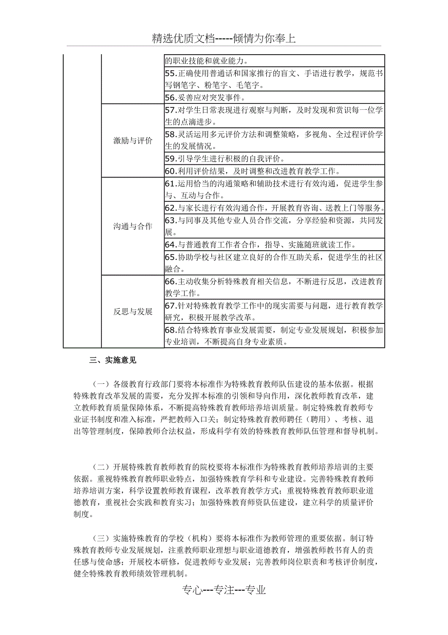 特殊教育教师专业标准(试行)_第4页