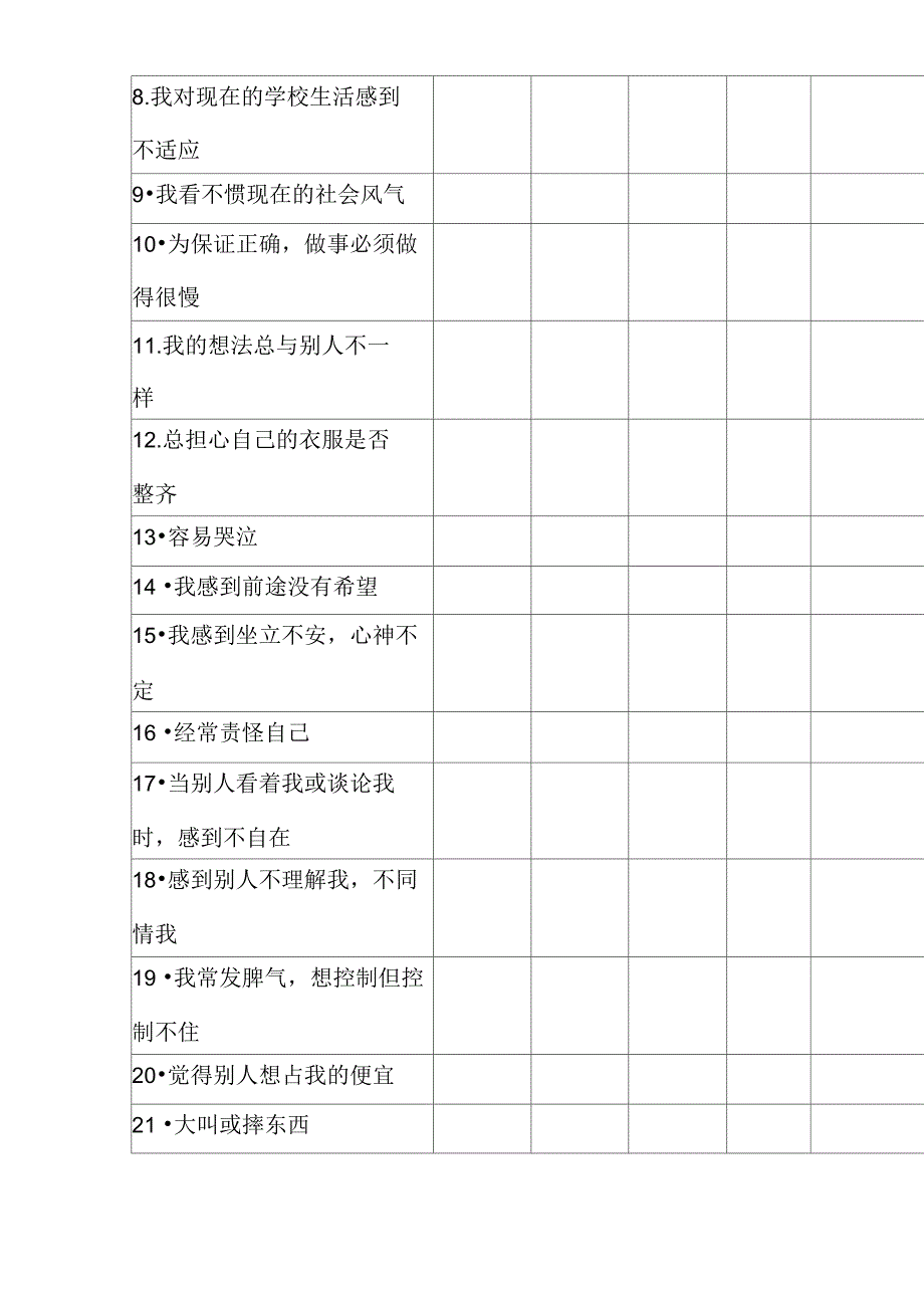 中学生心理健康调查量表_第3页