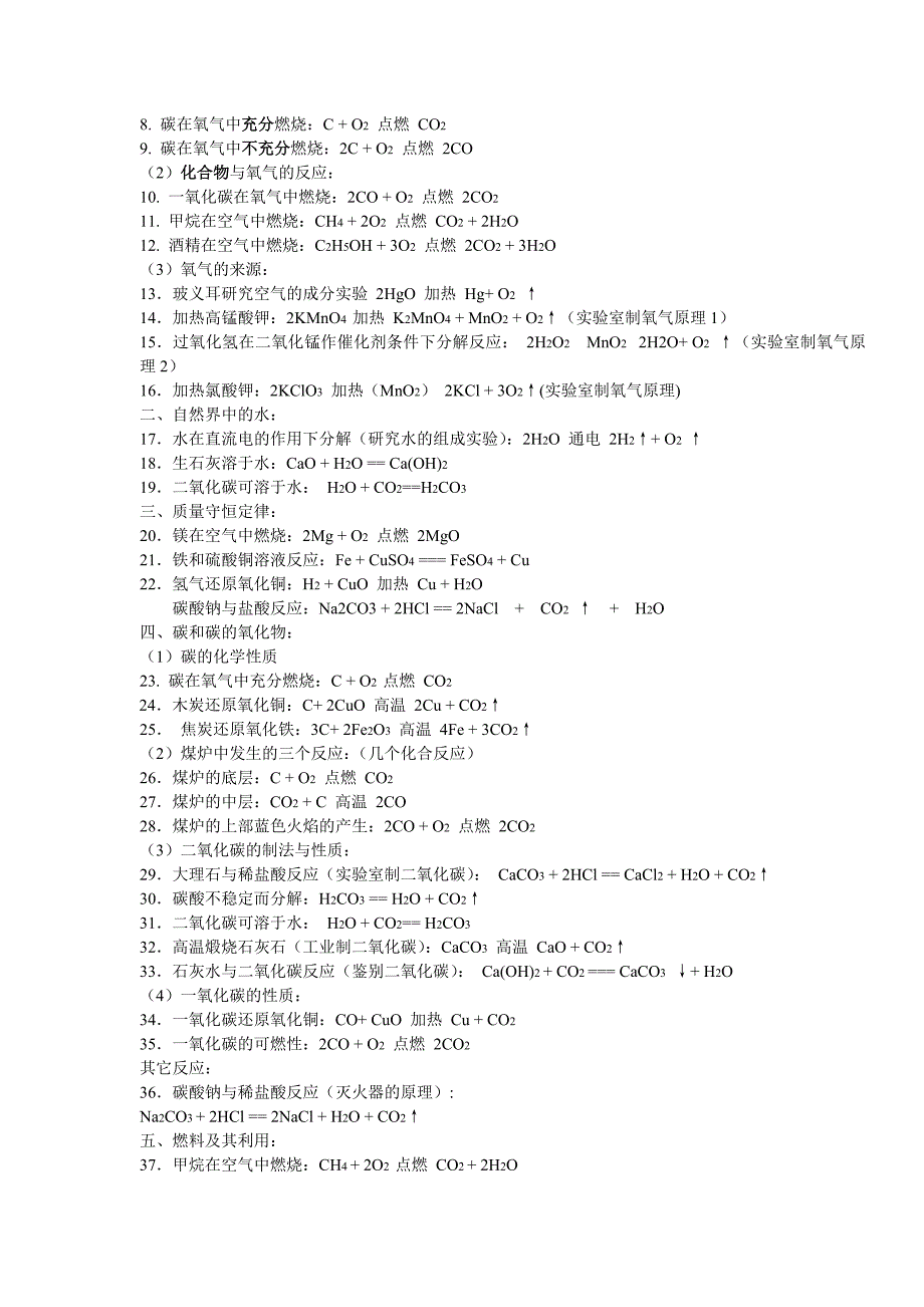 初中常见物质的化学式和化学方程式总结大全_第3页