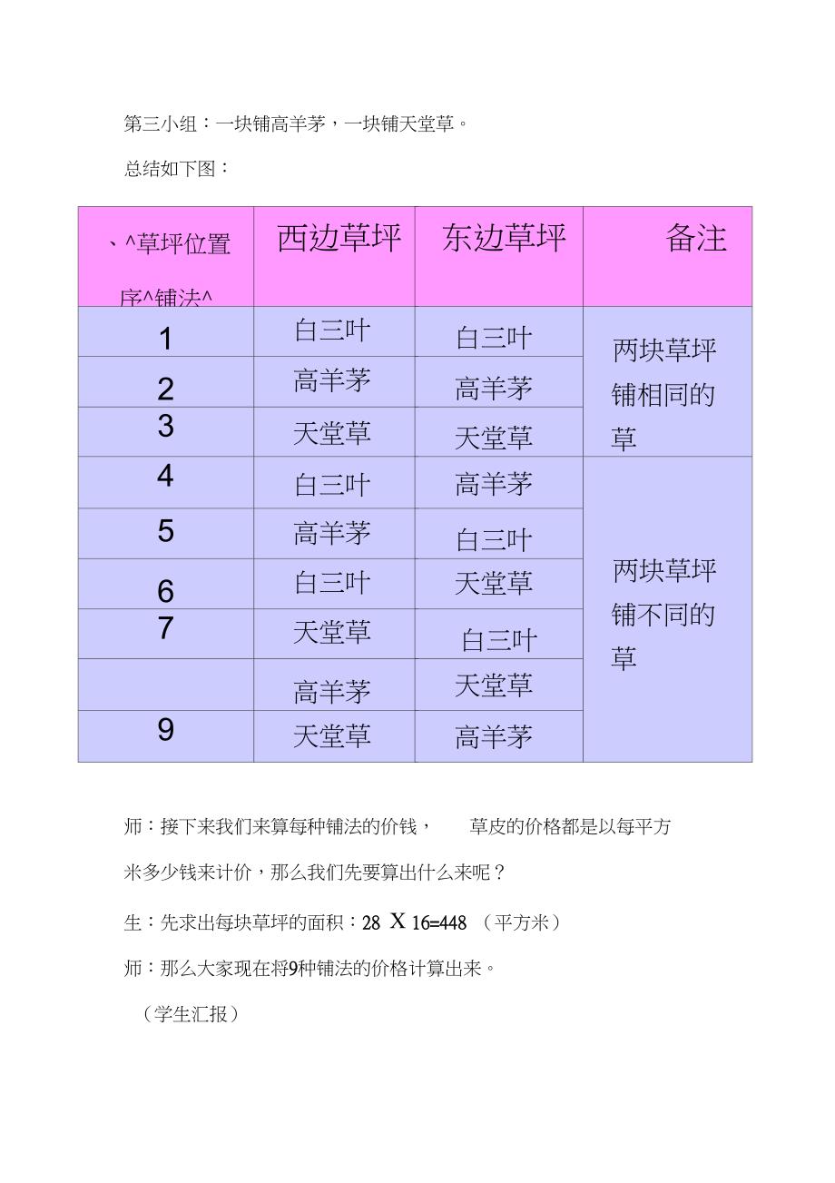 人教版小学数学三年级下《★我们的校园》赛课导学案_0_第3页