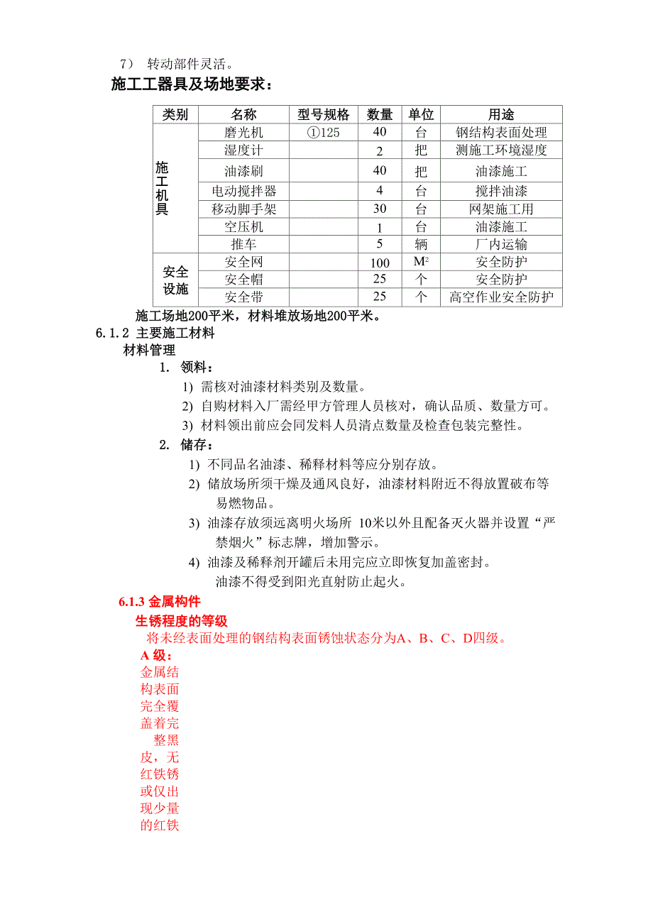 钢结构除锈油漆施工设计方案_第4页