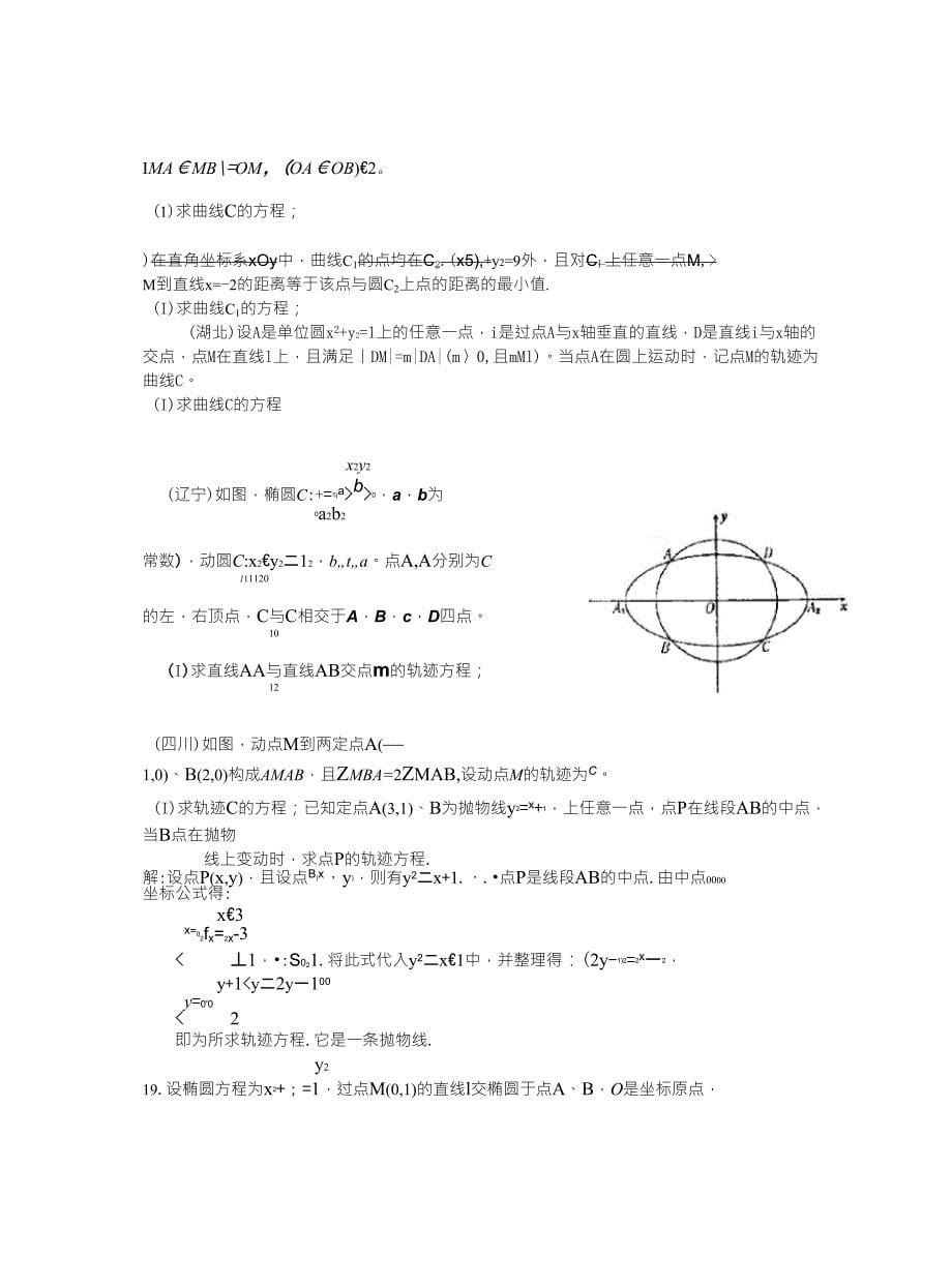 轨迹方程经典例题_第5页