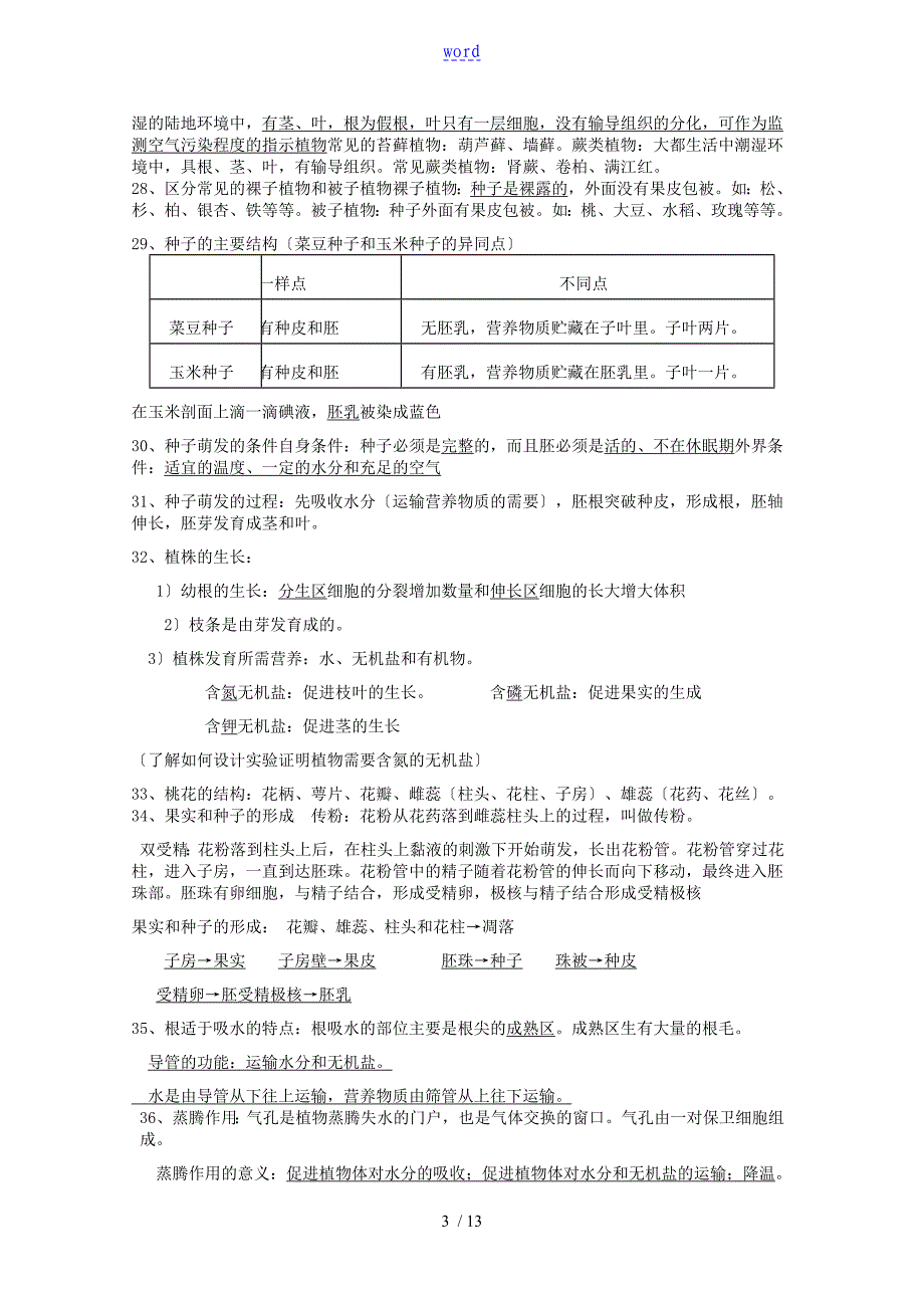 初中生物知识点总结材料_第3页