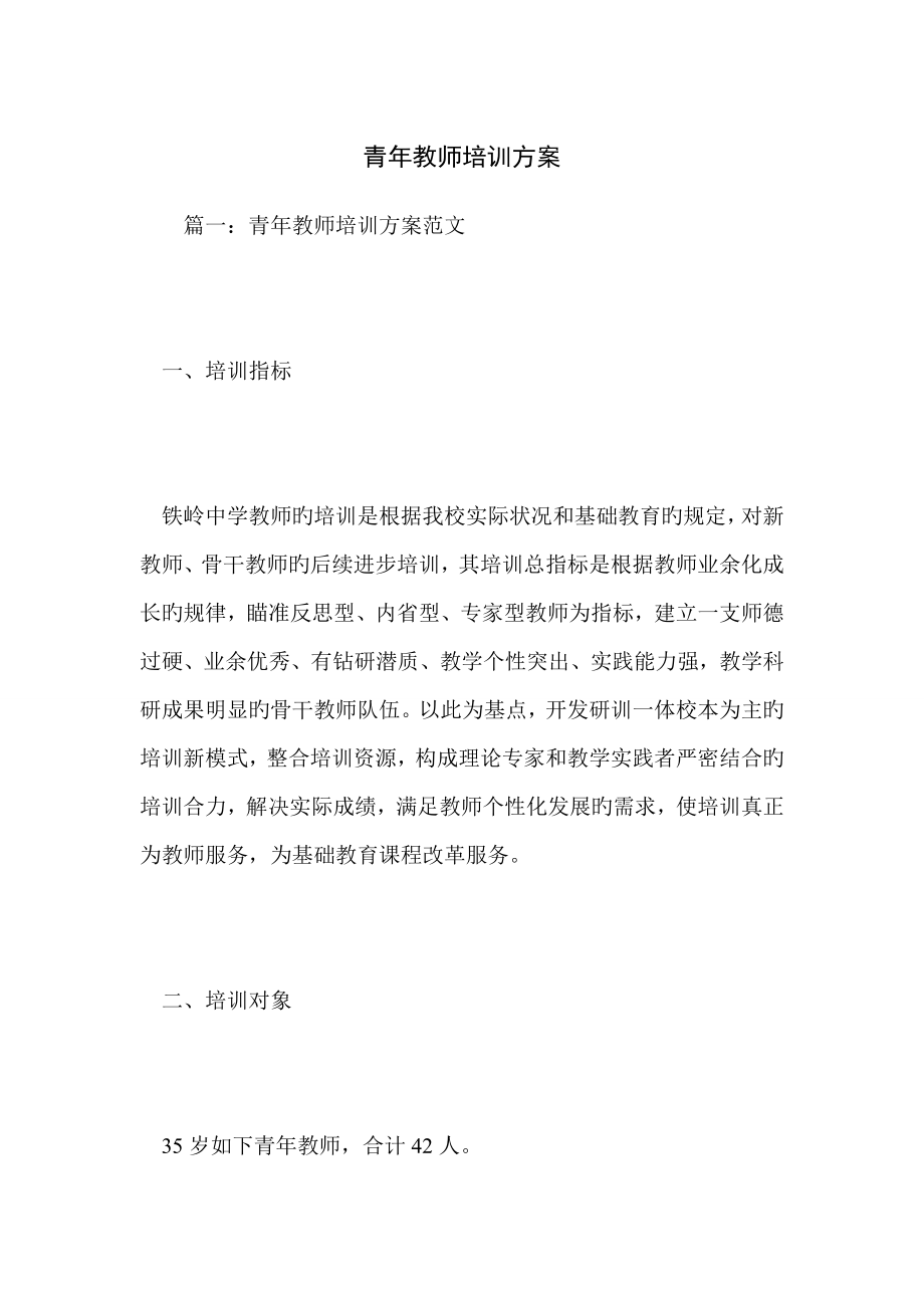 青年教师培训方案_第1页