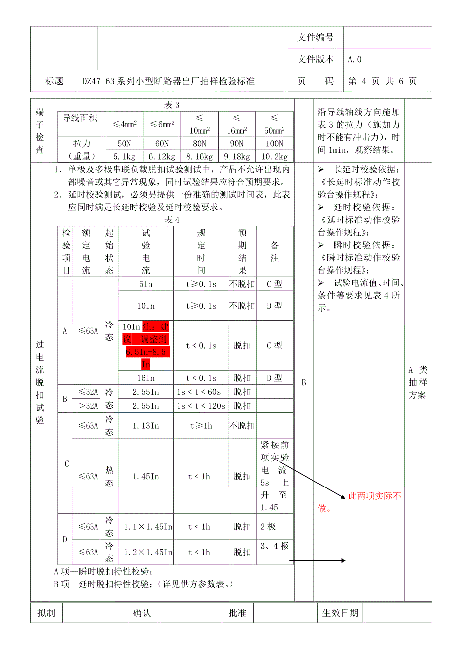 小型断路器检验标准_第4页