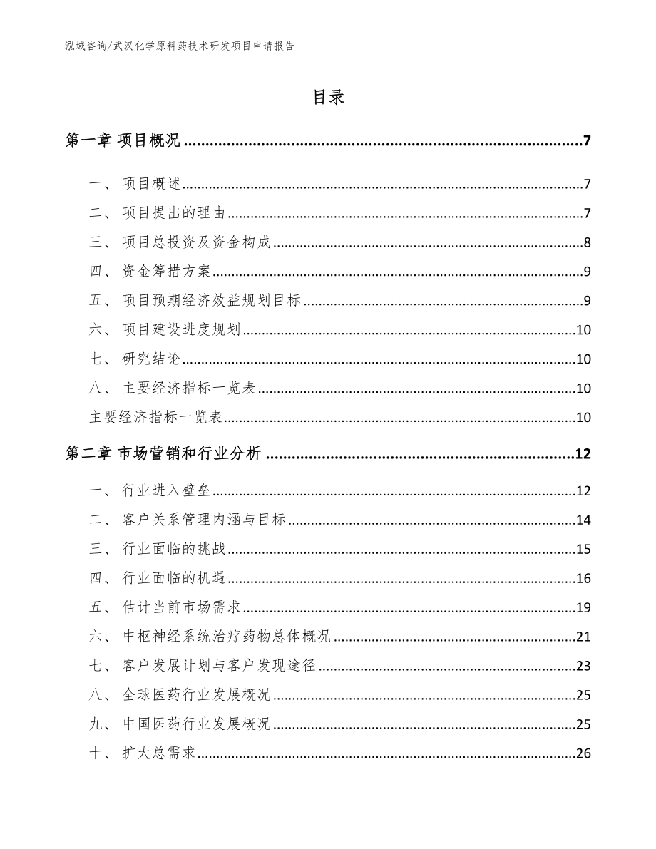 武汉化学原料药技术研发项目申请报告_第2页