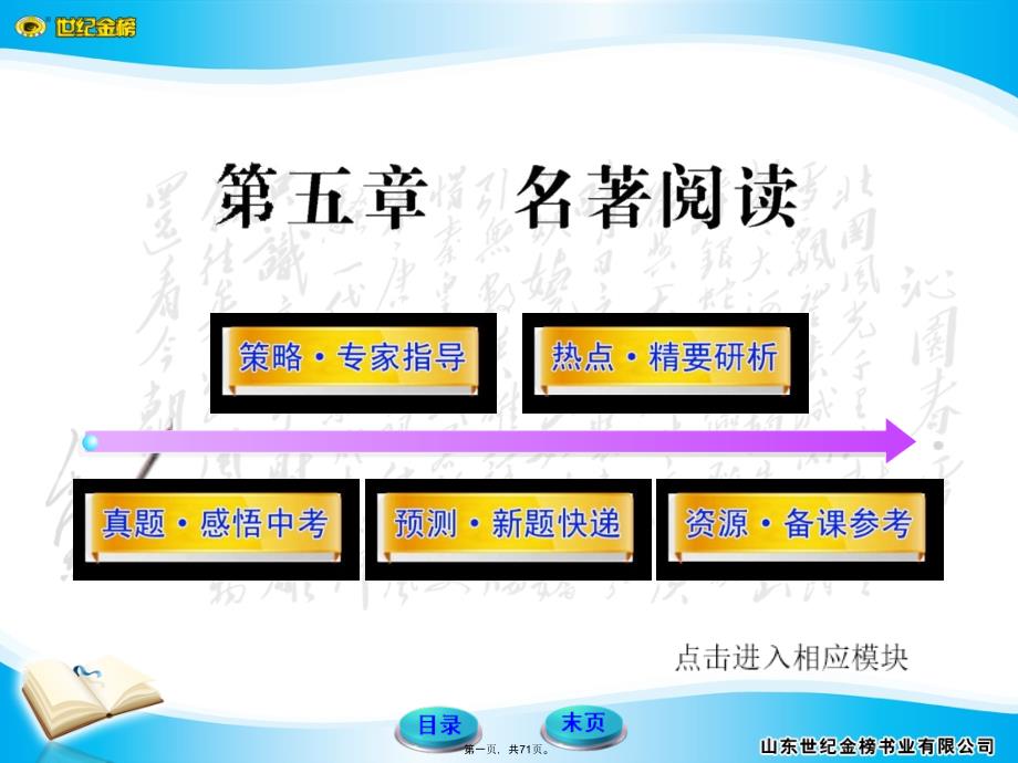 初三名著阅读复习总结策略教学提纲_第1页