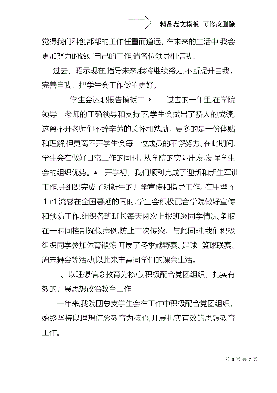 年度学生会述职报告模板_第3页