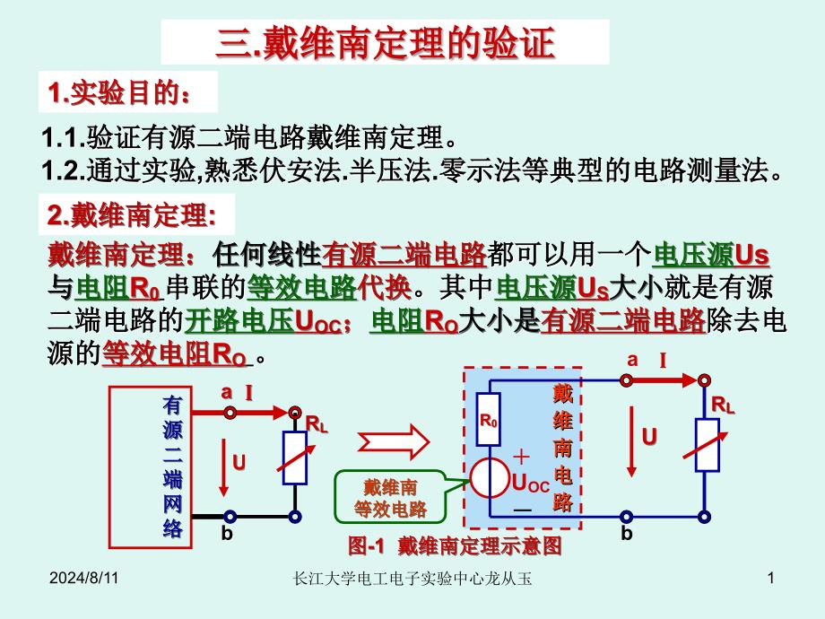 戴维南定理的验证ppt.ppt_第1页