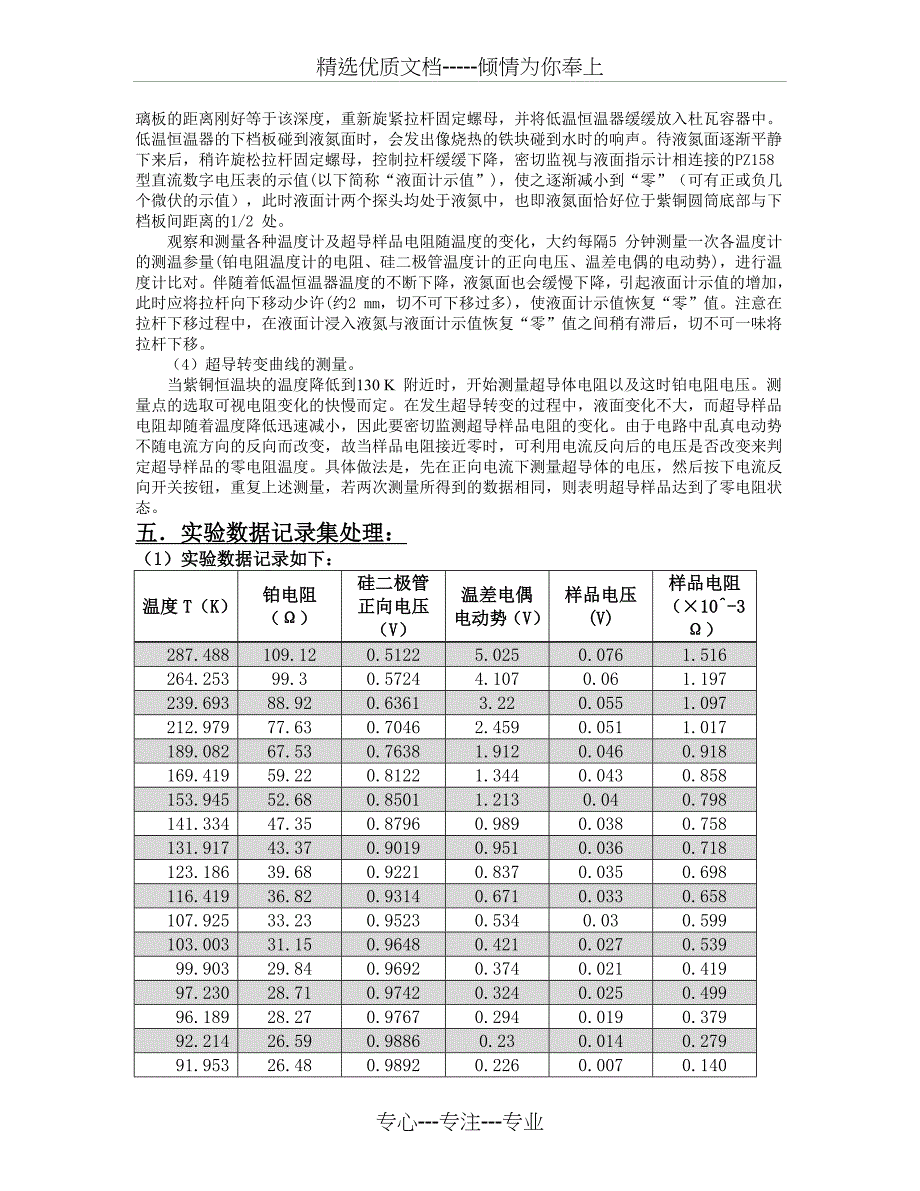 高温超导材料特性测试和低温温度计(共7页)_第5页