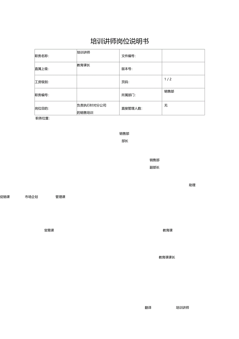 销售部培训讲师岗位职责_第2页