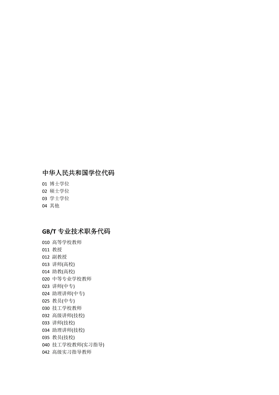 最高学历及职称对照表_第1页