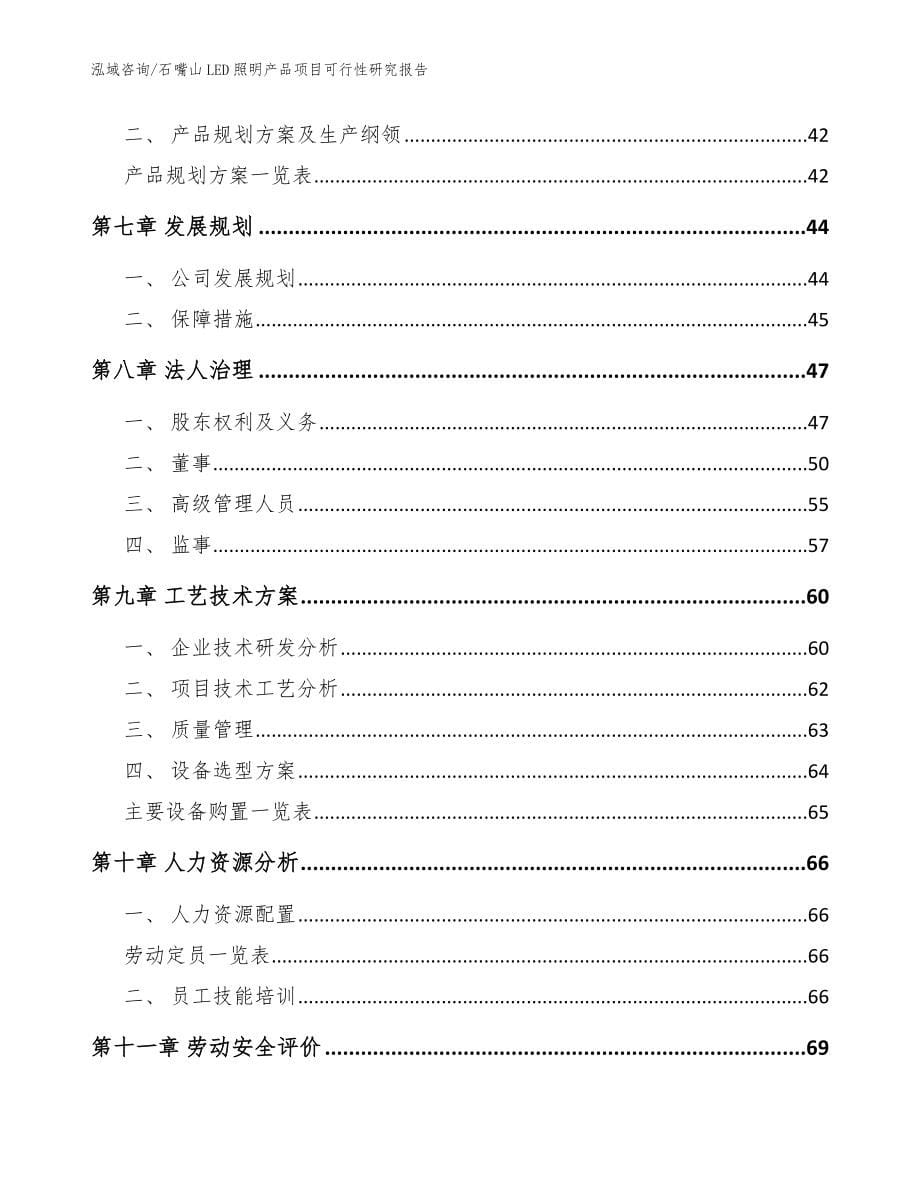 石嘴山LED照明产品项目可行性研究报告（模板范文）_第5页