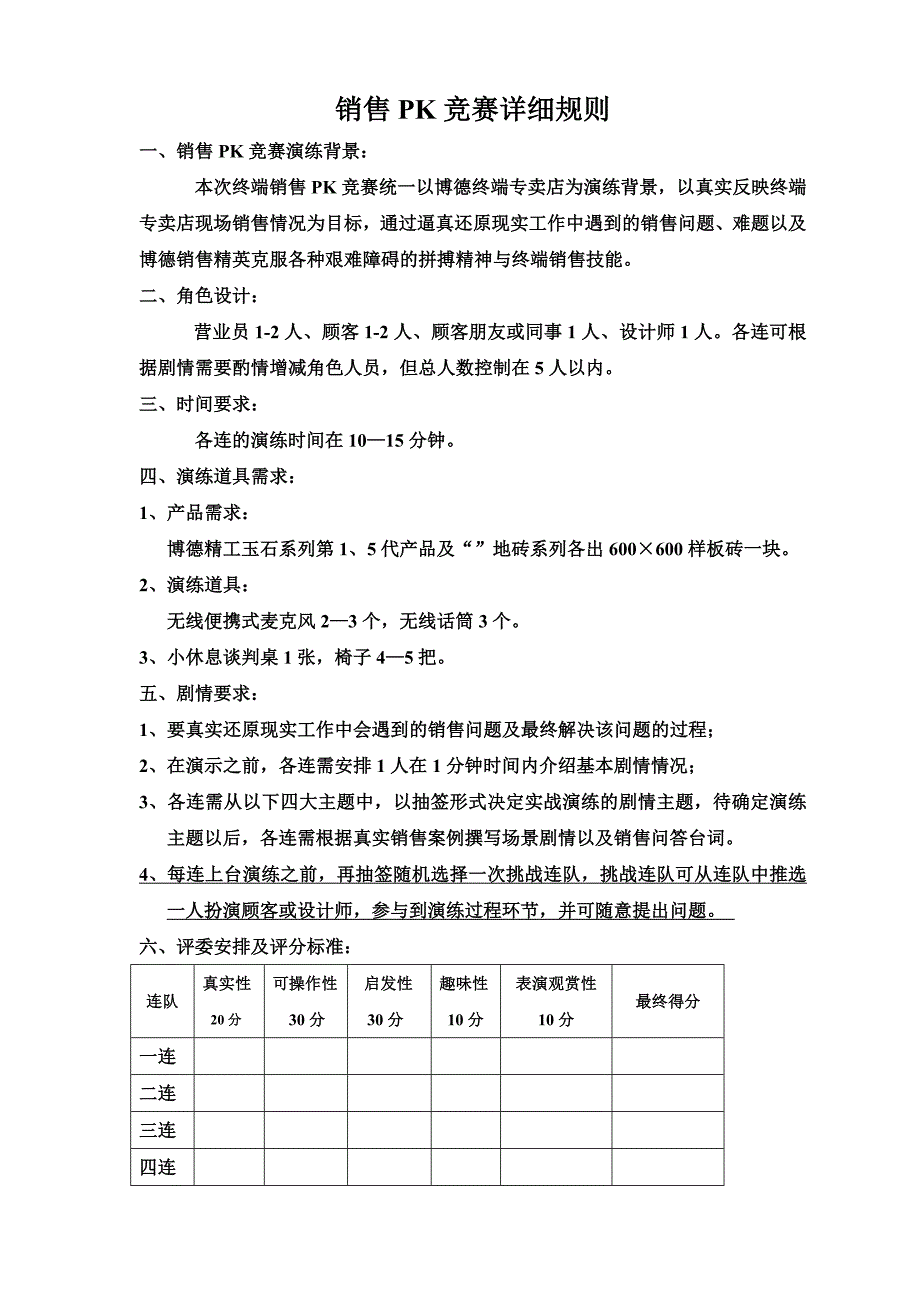 销售PK竞赛详细规则_第1页