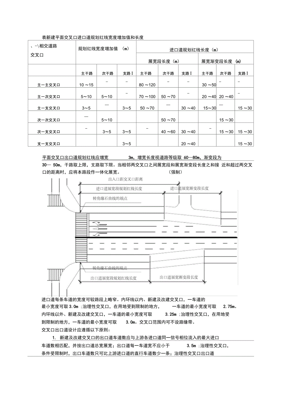 交叉口展宽设置规范_第1页