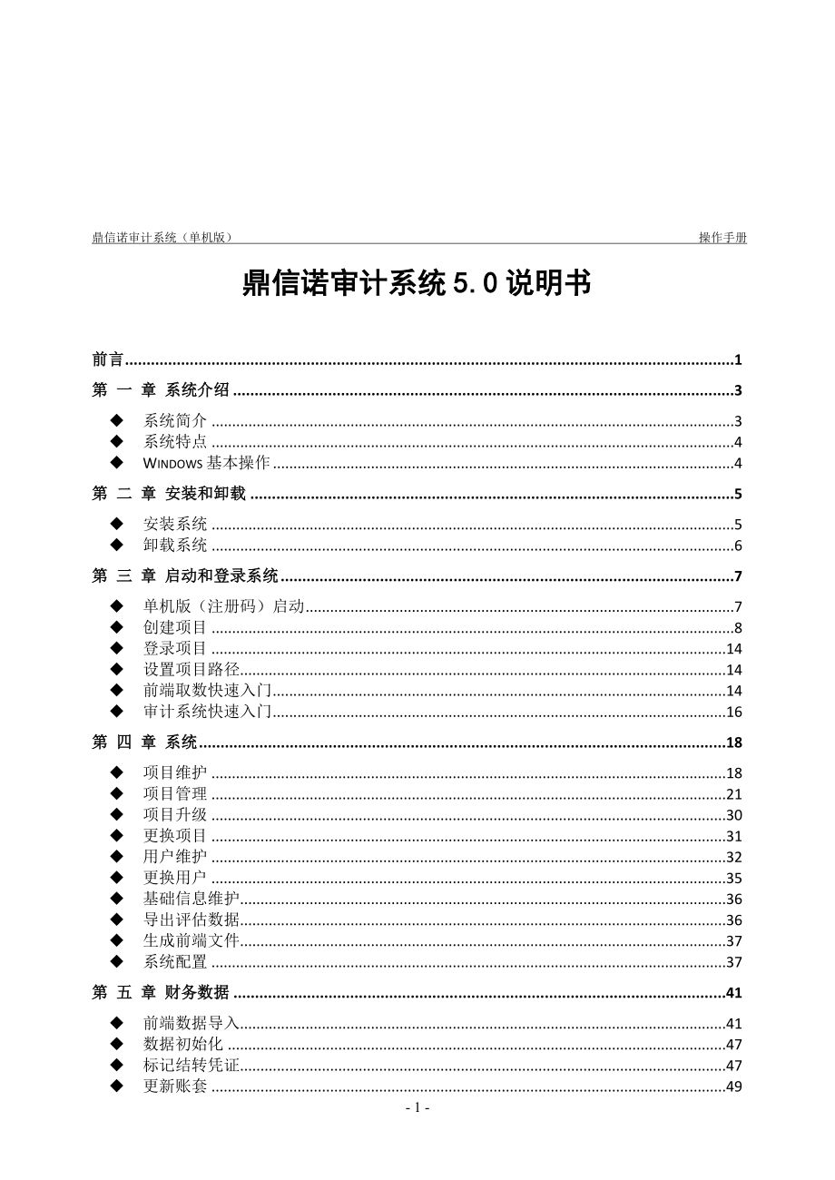 鼎信诺审计系统5000使用说明书_第1页